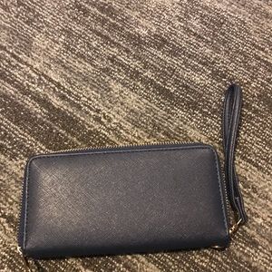 Navy blue simple wallet